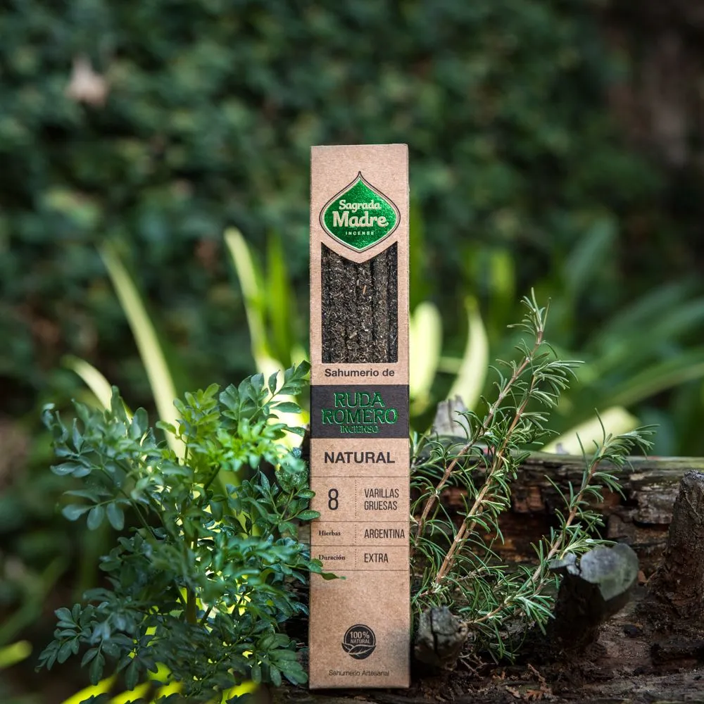 [5918S] Natural Incense with rosemary, rue  - Sagrada Madre