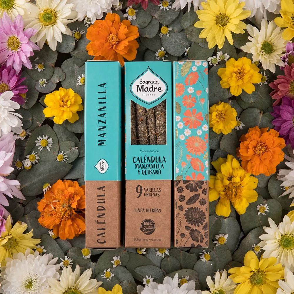 [5918Z] Natural Incense Calendula & Chamomile - Sagrada Madre
