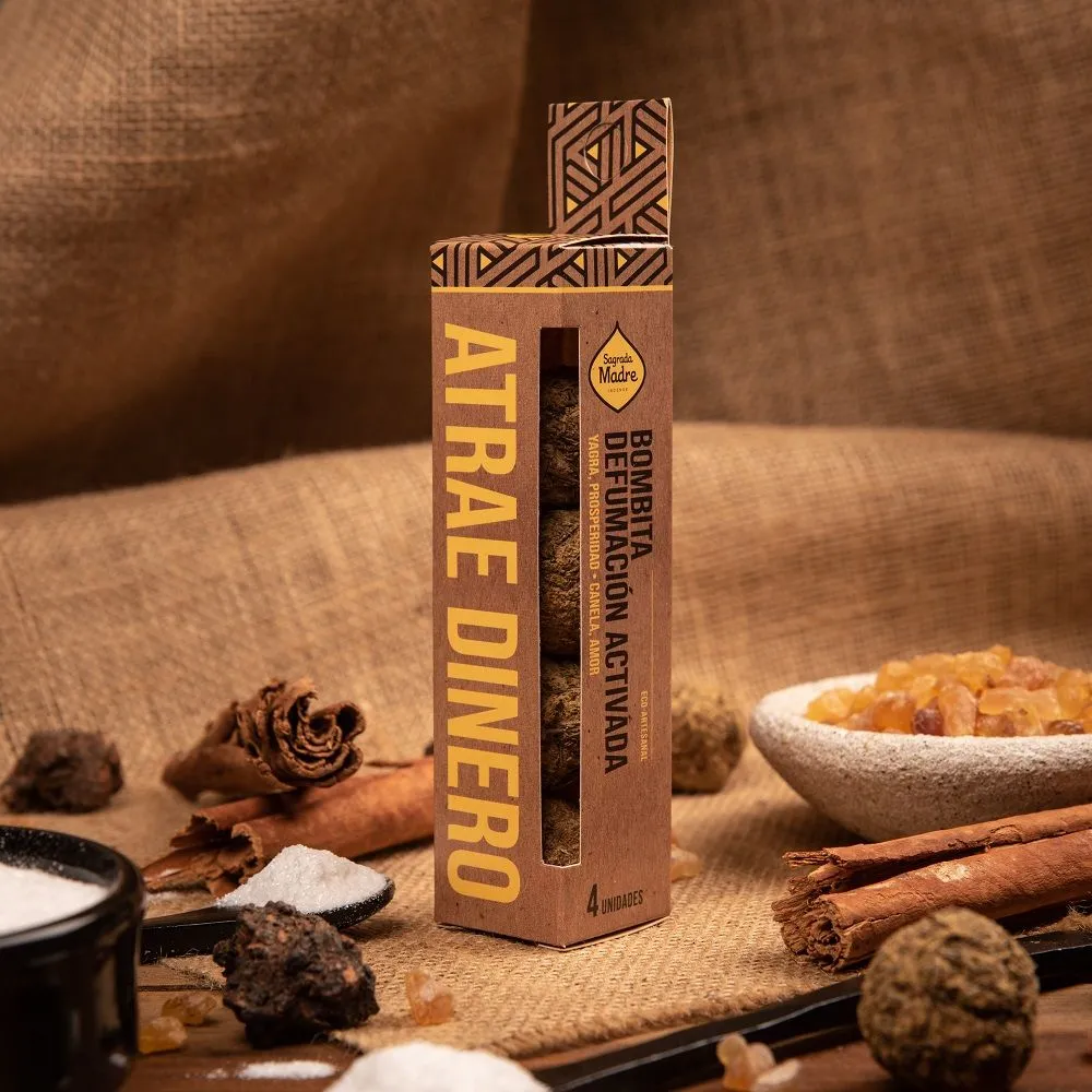 [4720A] Herbal Smudge Bomb Attract Money (4 pcs) - Sagrada Madre