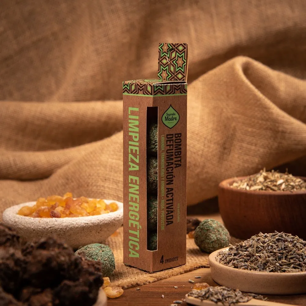 [4720E] Herbal Smudge Bomb Energy Cleansing (4 pcs) - Sagrada Madre