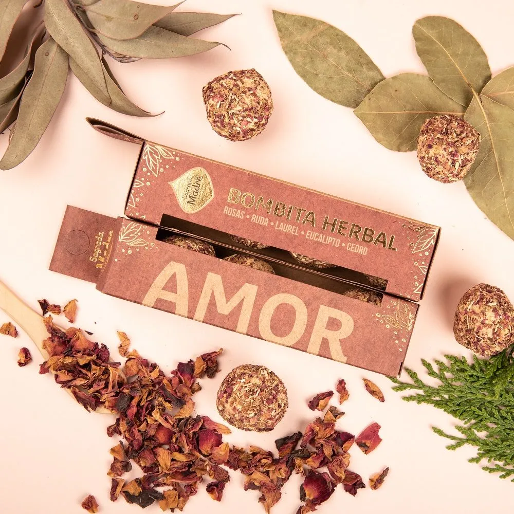 [4805] Herbal Smudge Bomb Love (4 pcs) - Sagrada Madre