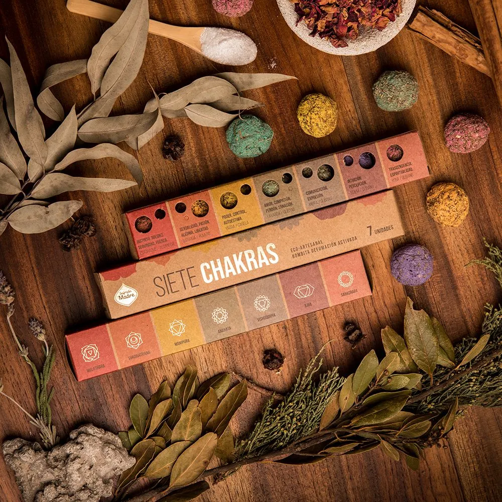 [50B] Herbal Smudge Bomb 7 Chakras - Sagrada Madre